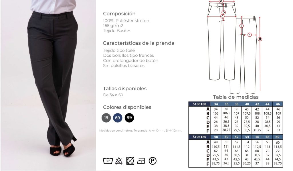 guía-tallas-pantalón-traje-de-músico-mujer